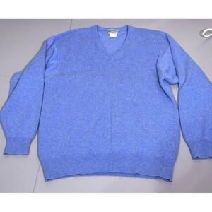 Bullock And Jones S M V Neck 100 Cashmere Sweater Scotland Flaws